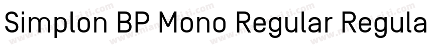 Simplon BP Mono Regular Regular字体转换